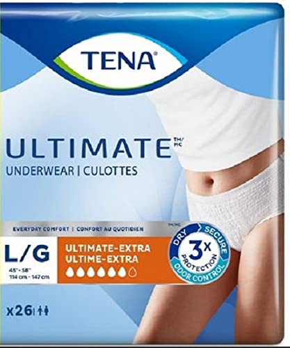 Tena Incontinence Underwear for Overnight, Unisex, Large, 11 Count