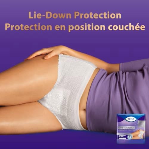 Tena Incontinence Underwear for Overnight, Unisex, Large, 11 Count