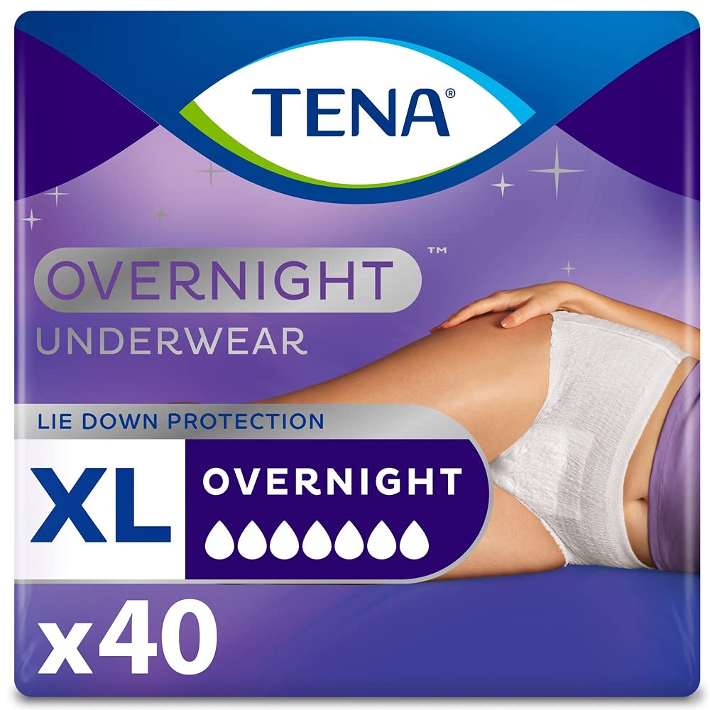 Tena Incontinence Underwear for Overnight, Unisex, Large, 11 Count
