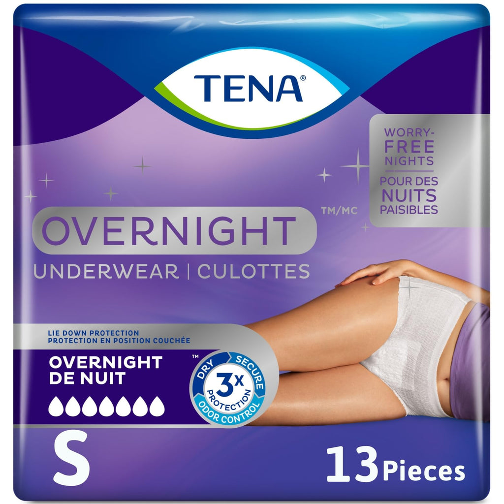 Tena Incontinence Underwear for Overnight, Unisex, Large, 11 Count