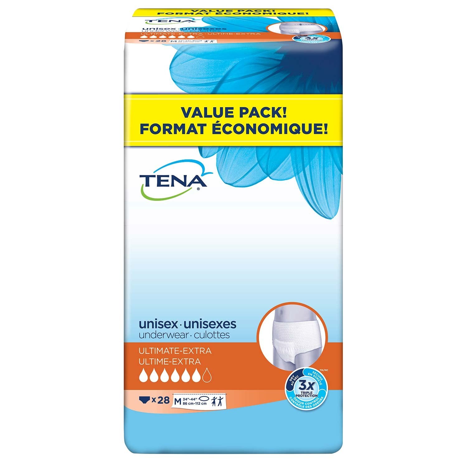 Tena Incontinence Underwear for Overnight, Unisex, Large, 11 Count