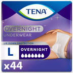 Tena Incontinence Underwear for Overnight, Unisex, Large, 11 Count