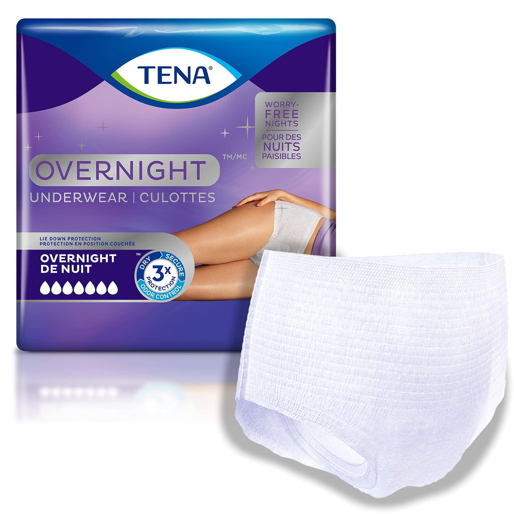 Tena Incontinence Underwear for Overnight, Unisex, Large, 11 Count