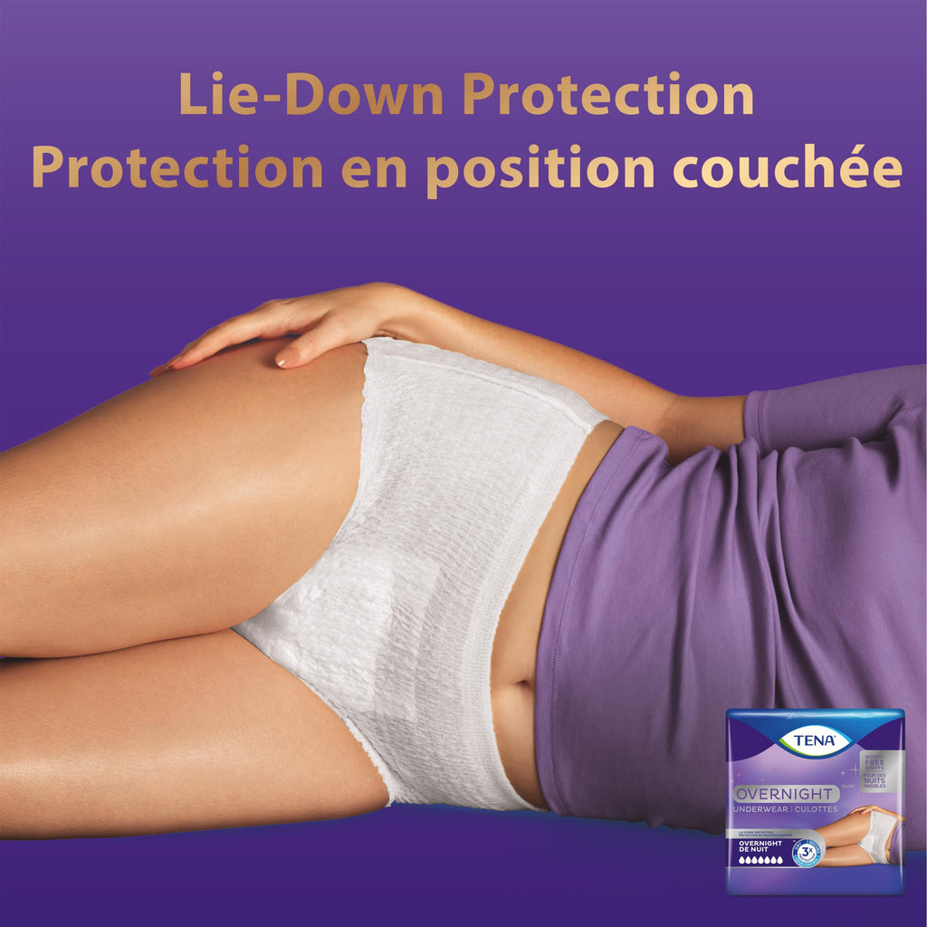Tena Incontinence Underwear for Overnight, Unisex, Large, 11 Count