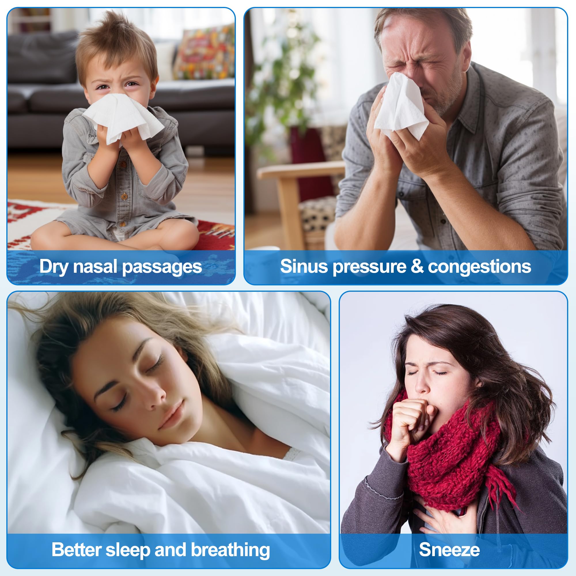 Waterpulse 60 Nasal Rinse Packets,Effective Neti Pot Salt Packets,Nasal Rinse Salt Packets Individually Wrapped - Convenient Solution for Sinusitis, Allergies and Cold Relief